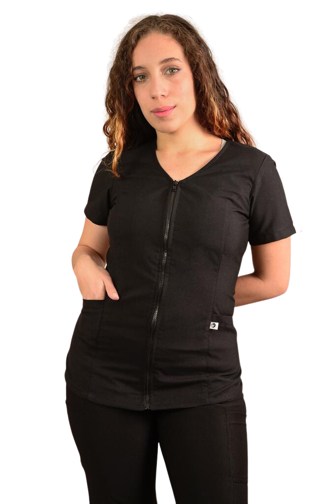 UNIFORME ESTETICA MANGA CORTA Y CIERRE MODELO BETTY