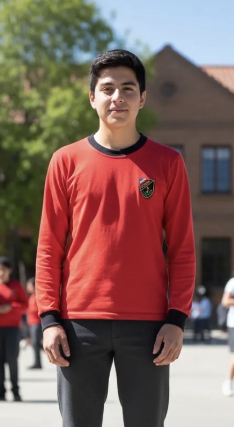 POLERA ALGODON ESCOLAR MANGA LARGA INSTITUTO OHIGGINS