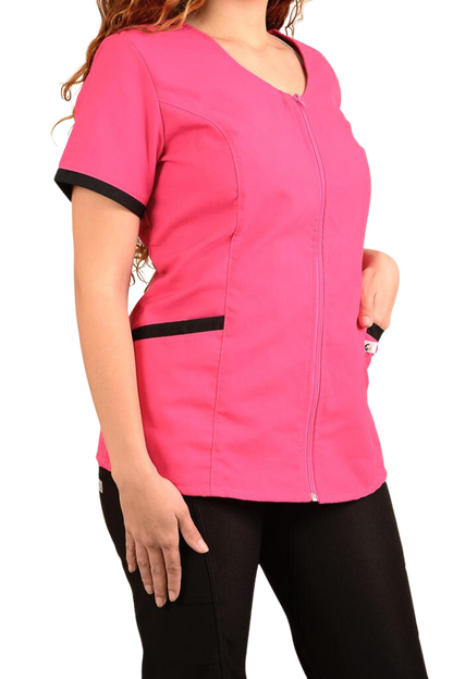 UNIFORME ESTETICA MANGA CORTA Y CIERRE MODELO BETTY