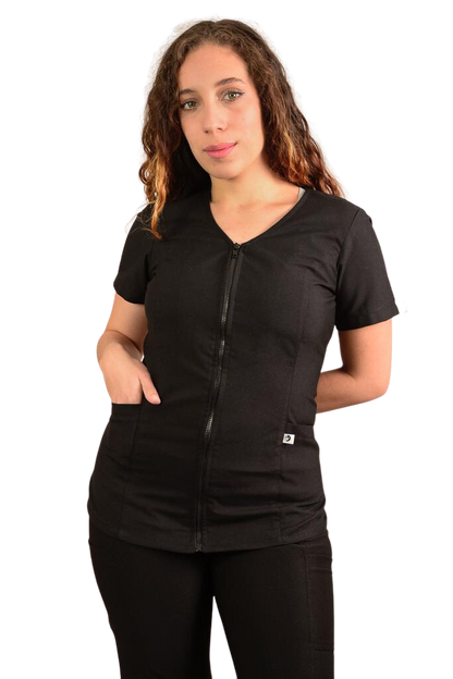 UNIFORME ESTETICA MANGA CORTA Y CIERRE MODELO BETTY