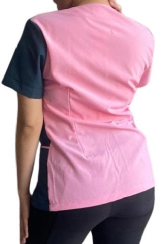 CHAQUETA DE COCINA PARA DAMA MANGA CORTA MODELO OPUESTOS