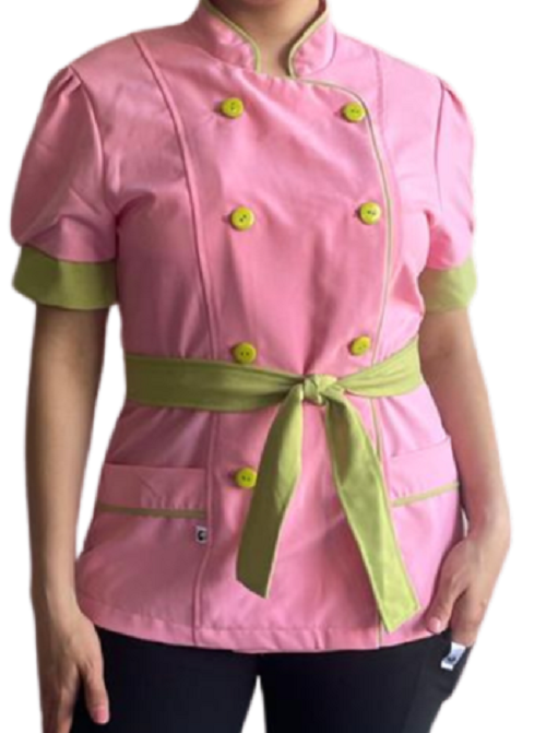 CHAQUETA DE COCINA MAGA CORTA DAMA MODELO PETUNIA