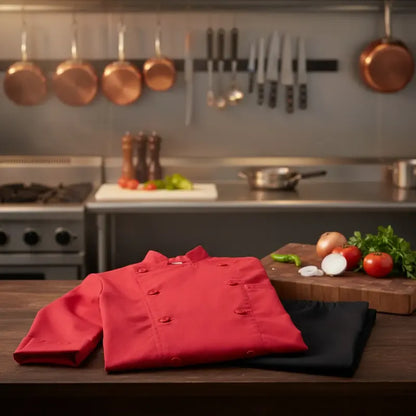 Mandil Chaqueta Cocina Varon Manga Larga Algodon