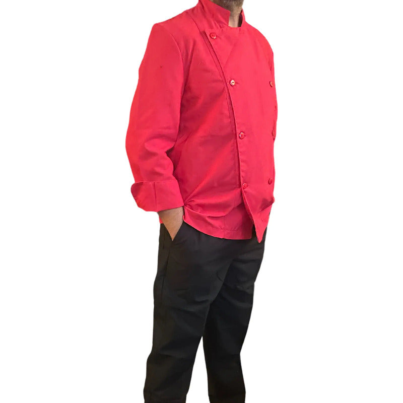 Mandil Chaqueta Cocina Varon Manga Larga Algodon