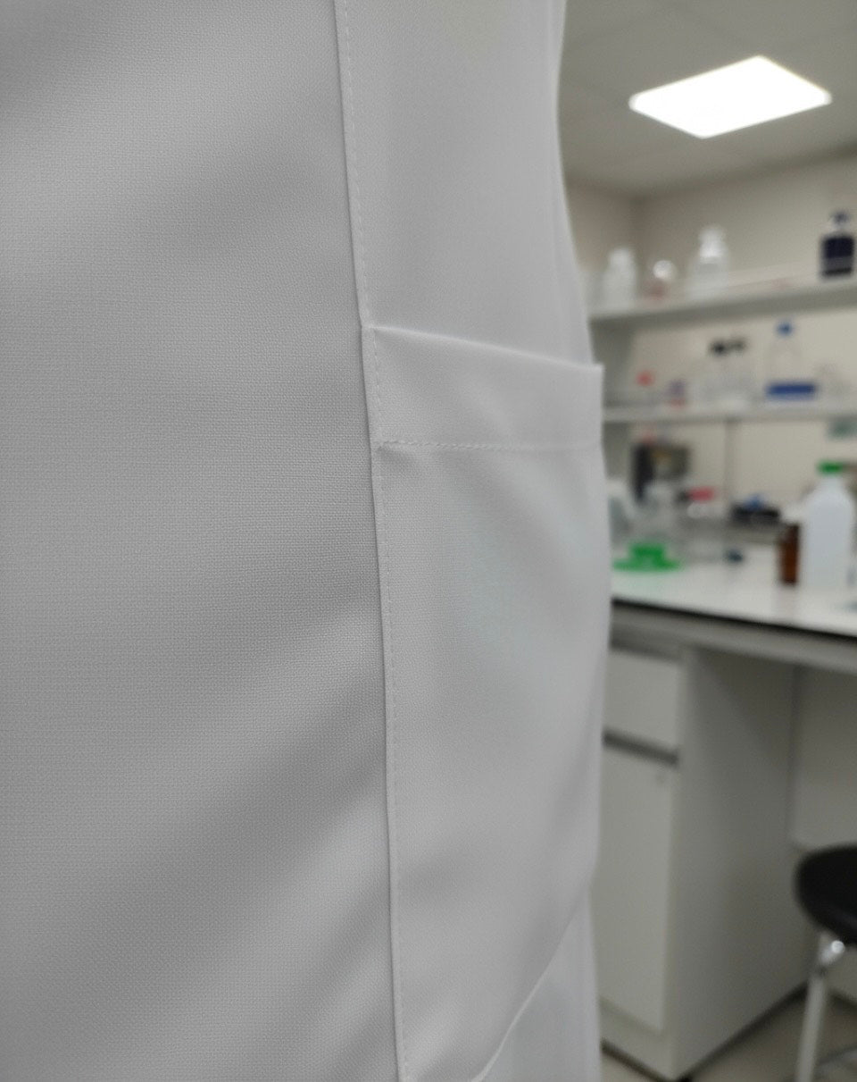 DELANTAL  BLANCO DE LABORATORIO DAMA