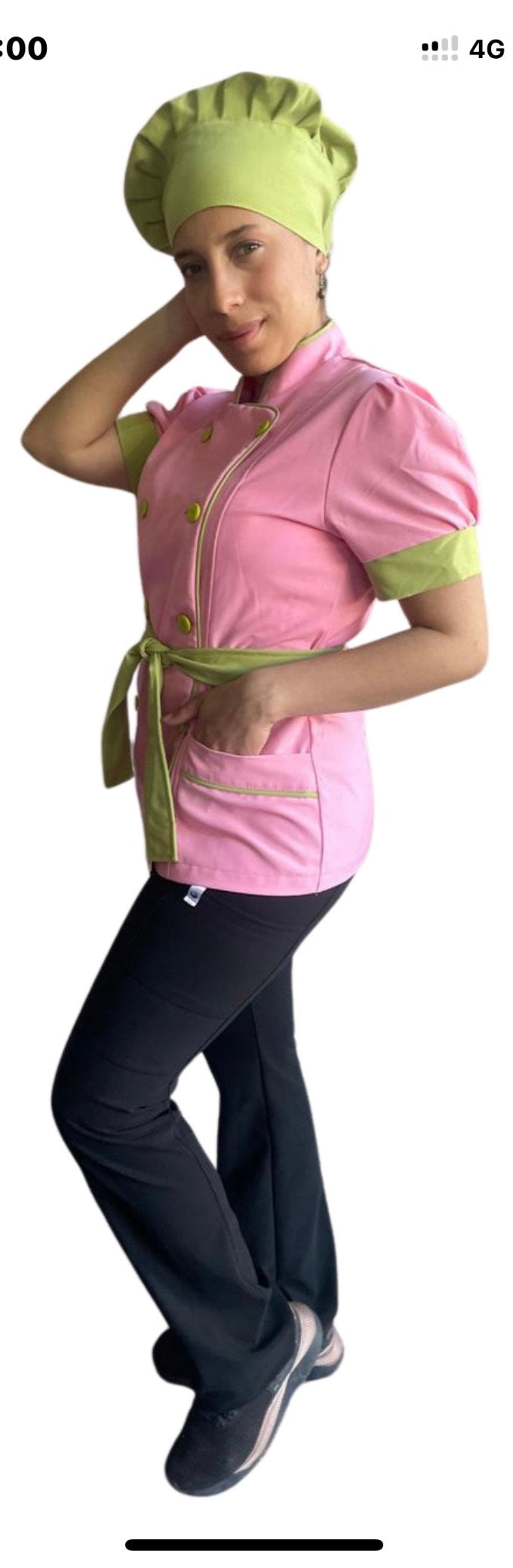 CHAQUETA DE COCINA MAGA CORTA DAMA MODELO PETUNIA