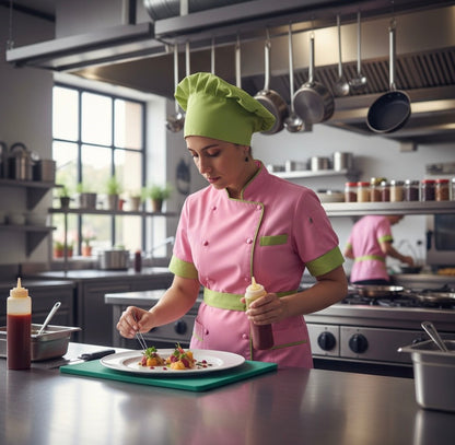 CHAQUETA DE COCINA MAGA CORTA DAMA MODELO PETUNIA