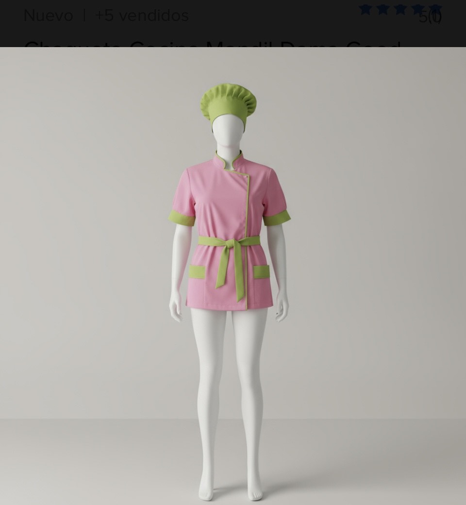 CHAQUETA DE COCINA MAGA CORTA DAMA MODELO PETUNIA