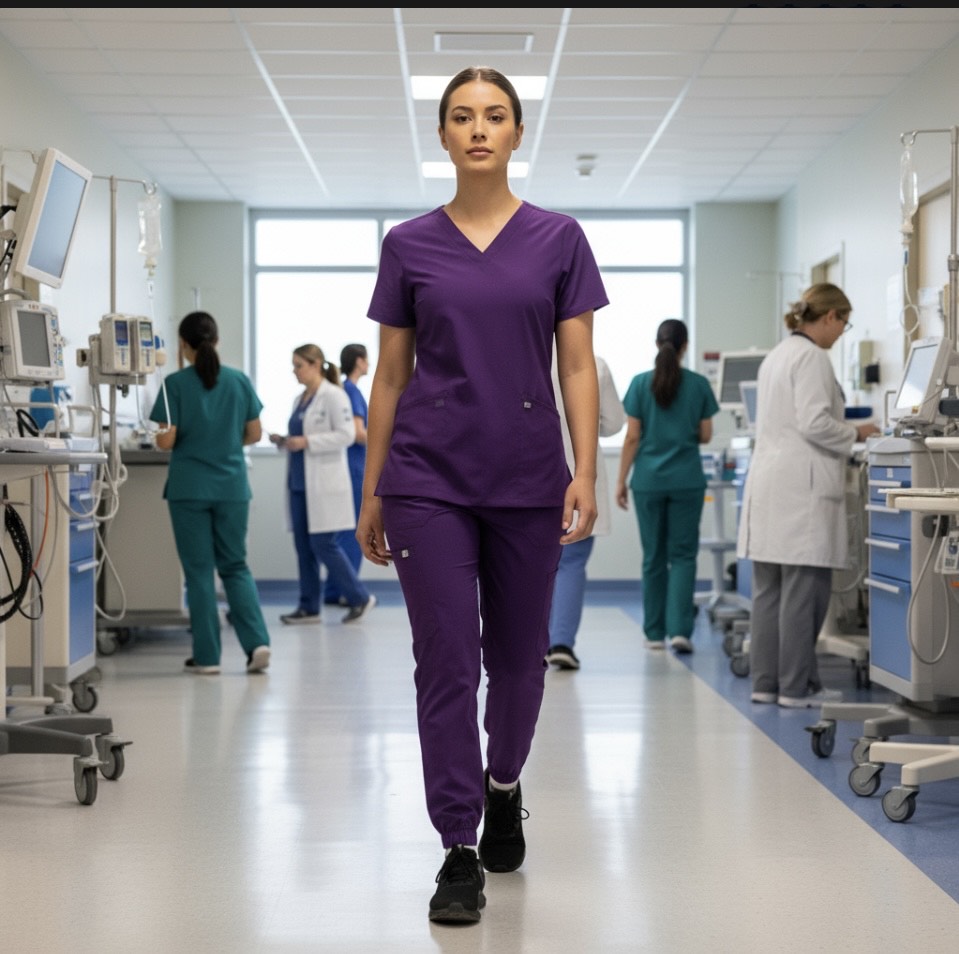 PANTALON CLINICO MODELO JOGGER CON ELASTICO SPANDEX ANTIFLUIDO