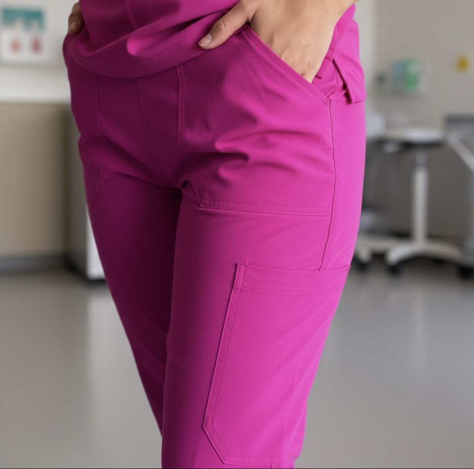 PANTALON CLINICO MODELO JOGGER CON ELASTICO SPANDEX ANTIFLUIDO