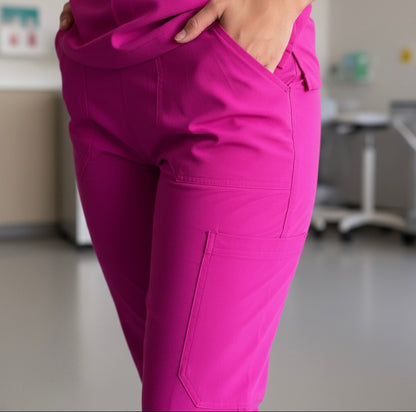 PANTALON CLINICO MODELO JOGGER CON ELASTICO SPANDEX ANTIFLUIDO