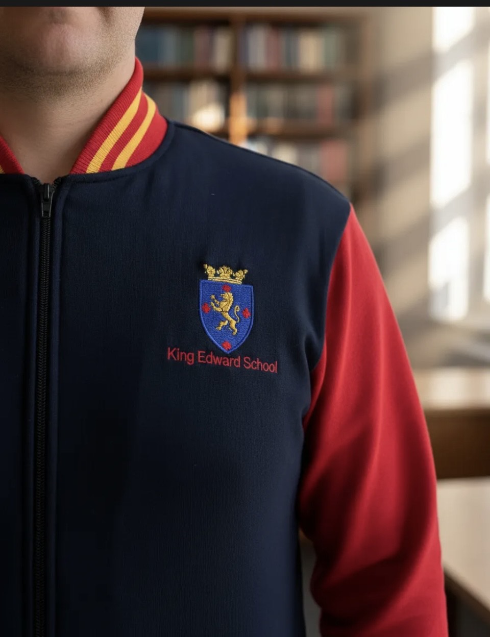 POLERON ESCOLAR FRANELA DE ALGODON COLEGIO KING EDWARS SCHOOL
