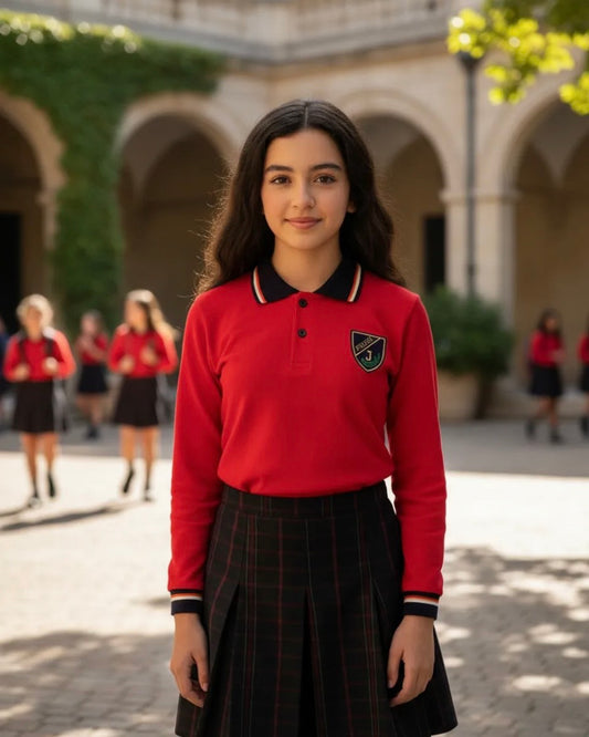 POLERA ESCOLAR PIQUE MANGA LARGA INSTITUTO OHIGGINS