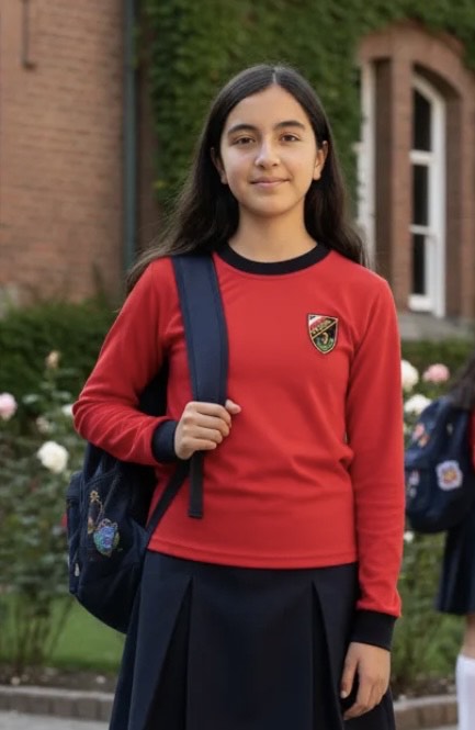 POLERA ALGODON ESCOLAR MANGA LARGA INSTITUTO OHIGGINS