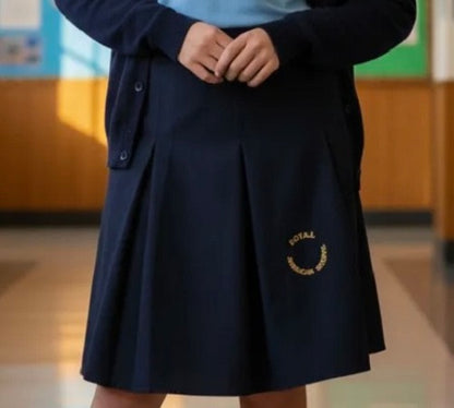 FALDA ESCOLAR AZUL MARINO COLEGIO ROYAL AMERICAN SCHOOL