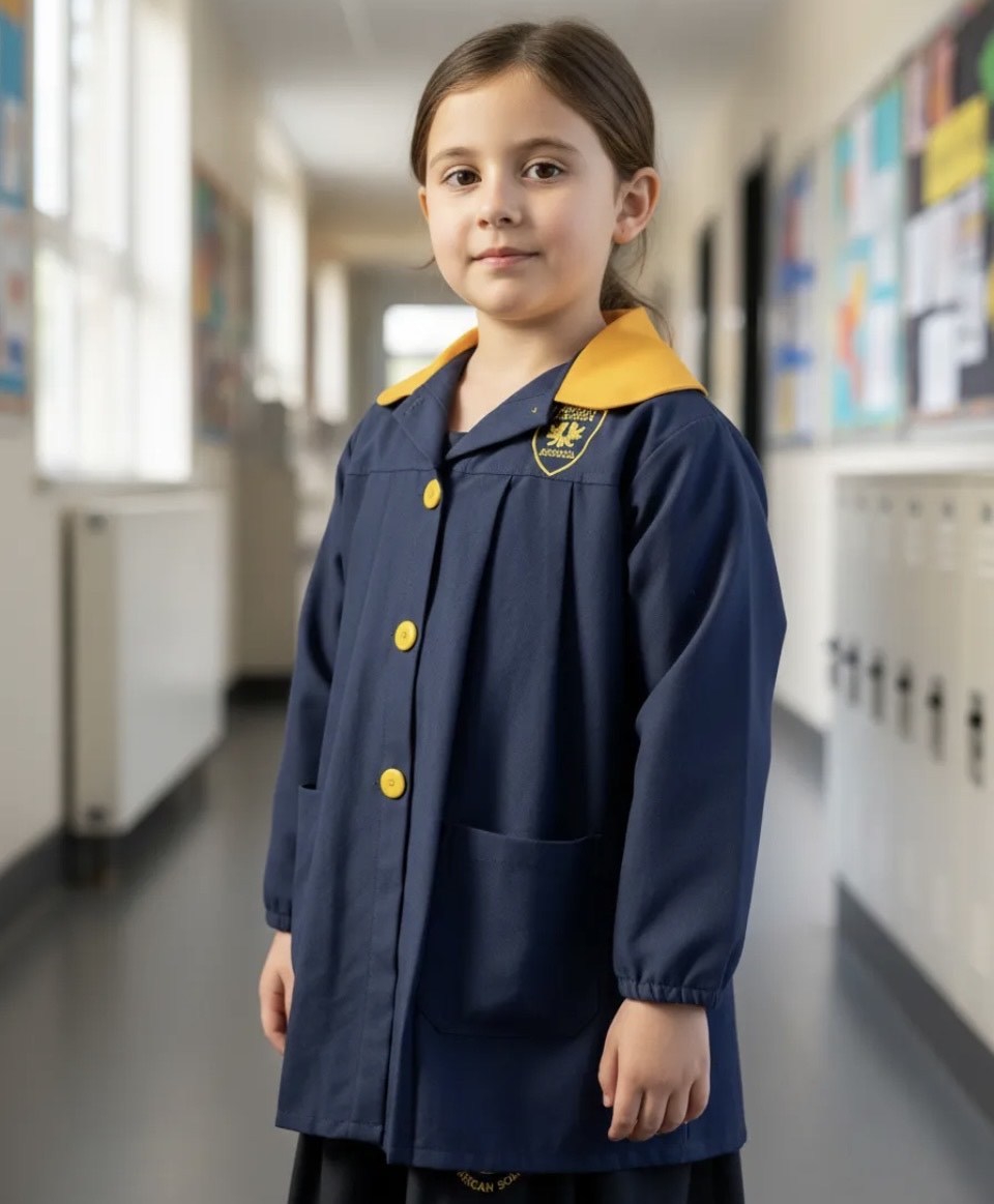 DELANTAL ESCOLAR COLEGIO ROYAL AMERICAN SCHOOL