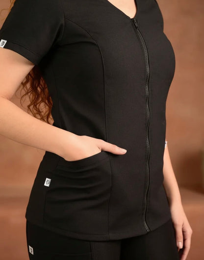 UNIFORME ESTETICA MANGA CORTA Y CIERRE MODELO BETTY