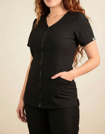 UNIFORME ESTETICA MANGA CORTA Y CIERRE MODELO BETTY