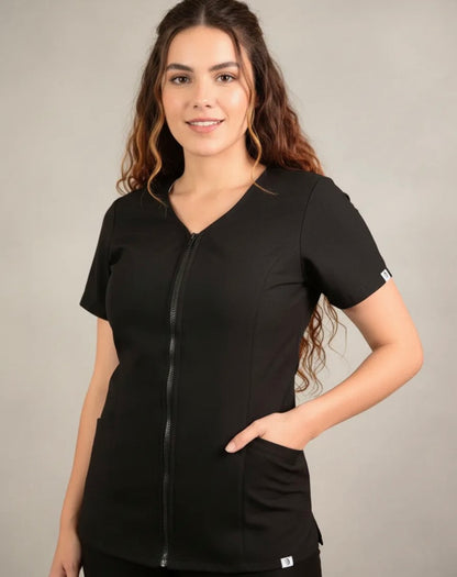 UNIFORME ESTETICA MANGA CORTA Y CIERRE MODELO BETTY