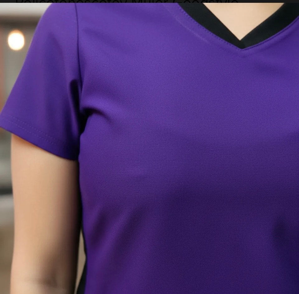 CHAQUETILLA CLINICA POLICOTON CON TELA AJUSTABLE EN LOS COSTADOS