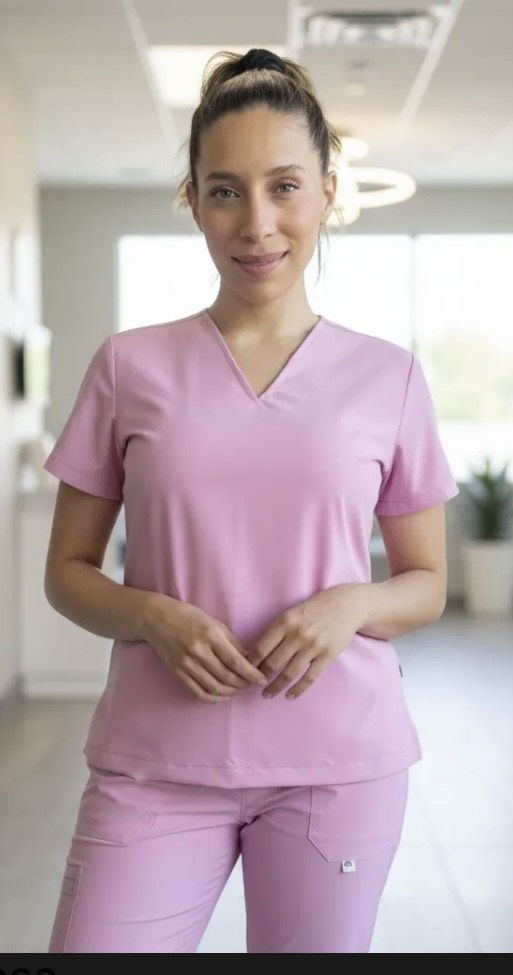 UNIFORME ESTETICA ANTIFLUIDO MANGA CORTA MODELO LUISA