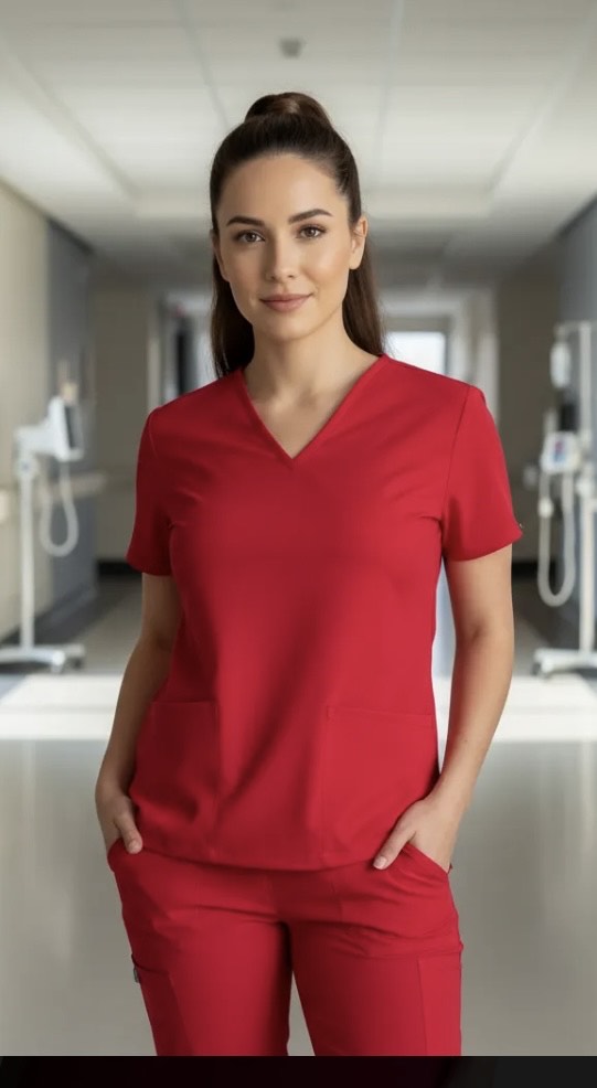 UNIFORME ESTETICA ANTIFLUIDO MANGA CORTA MODELO LUISA