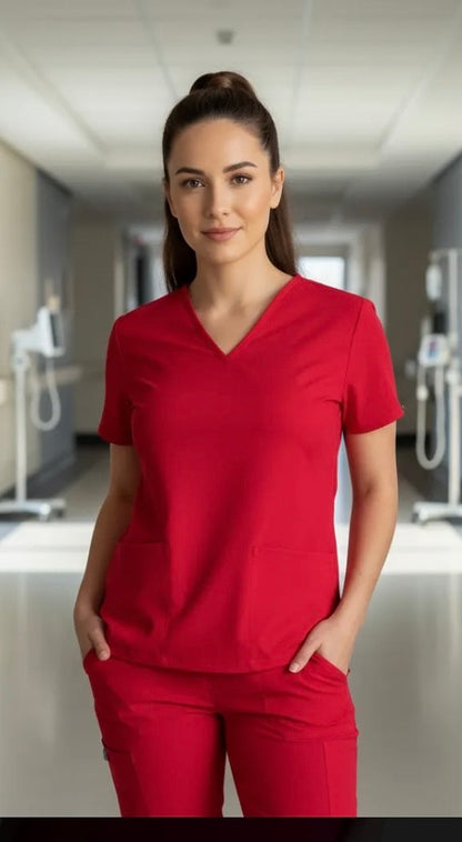 UNIFORME ESTETICA ANTIFLUIDO MANGA CORTA MODELO LUISA