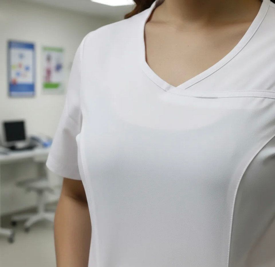 UNIFORME CLINICO ANTIFLUIDO MANGA CORTA MODELO CAROLINA