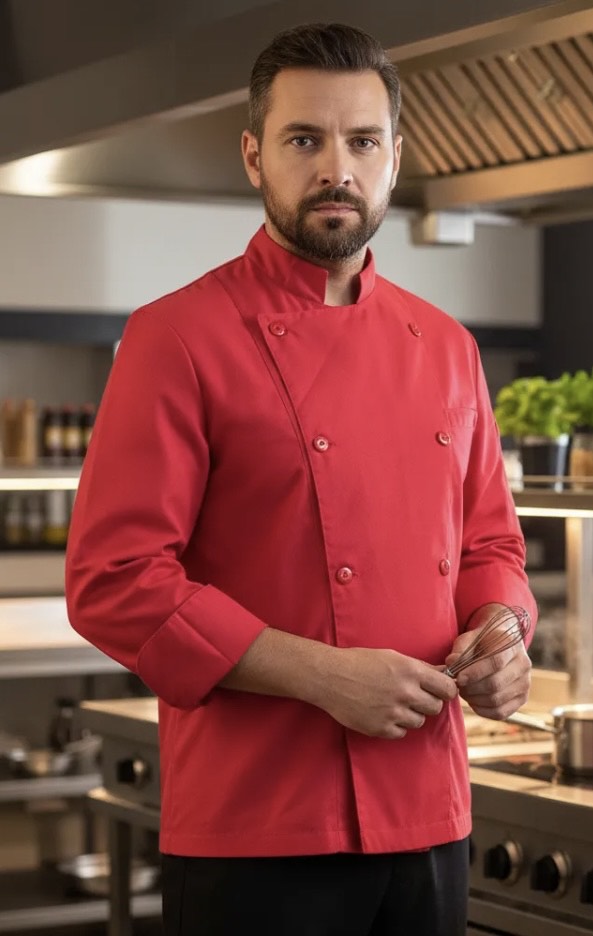 CHAQUETA DE COCINA MANGA LARGA PARA VARON