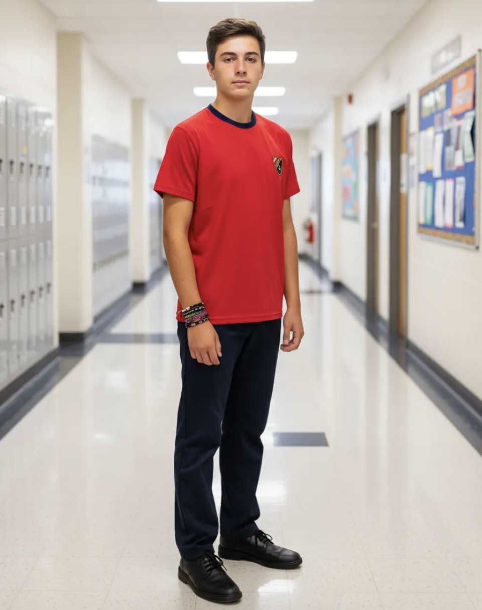 POLERA ESCOLAR ALGODON COLEGIO INSTITUTO OHIGGINS