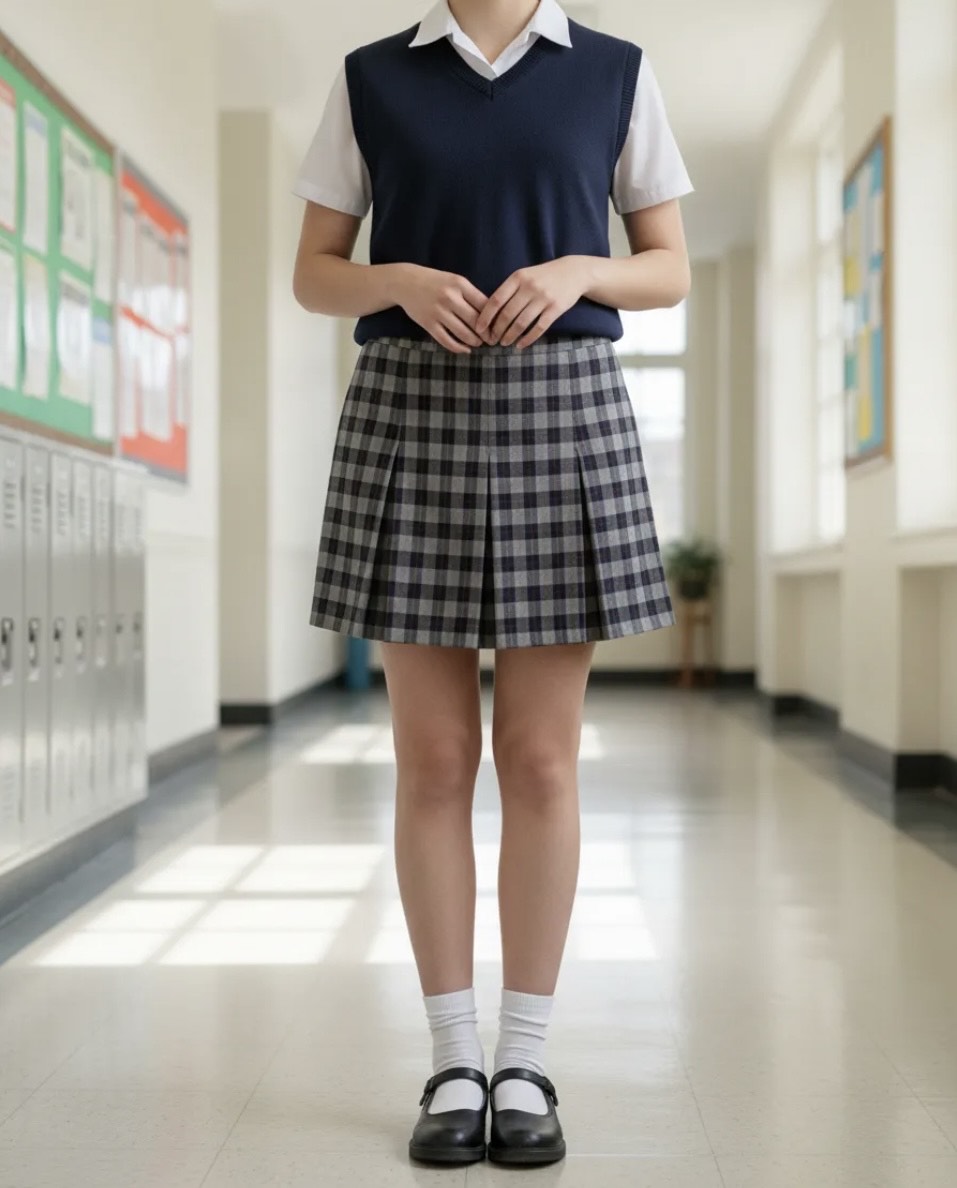 FALDA ESCOLAR CON TABLAS ESCOSESA COLEGIO KING EDWARS SCHOOL