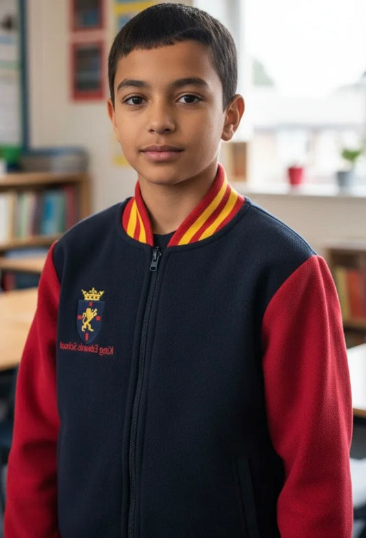 POLERON ESCOLAR DE POLAR CON CIERRE COLEGIO KING EDWARS SCHOOL