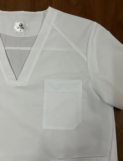 POLERA CLINICA TIPO PABELLON VARON ANTIFLUIDO