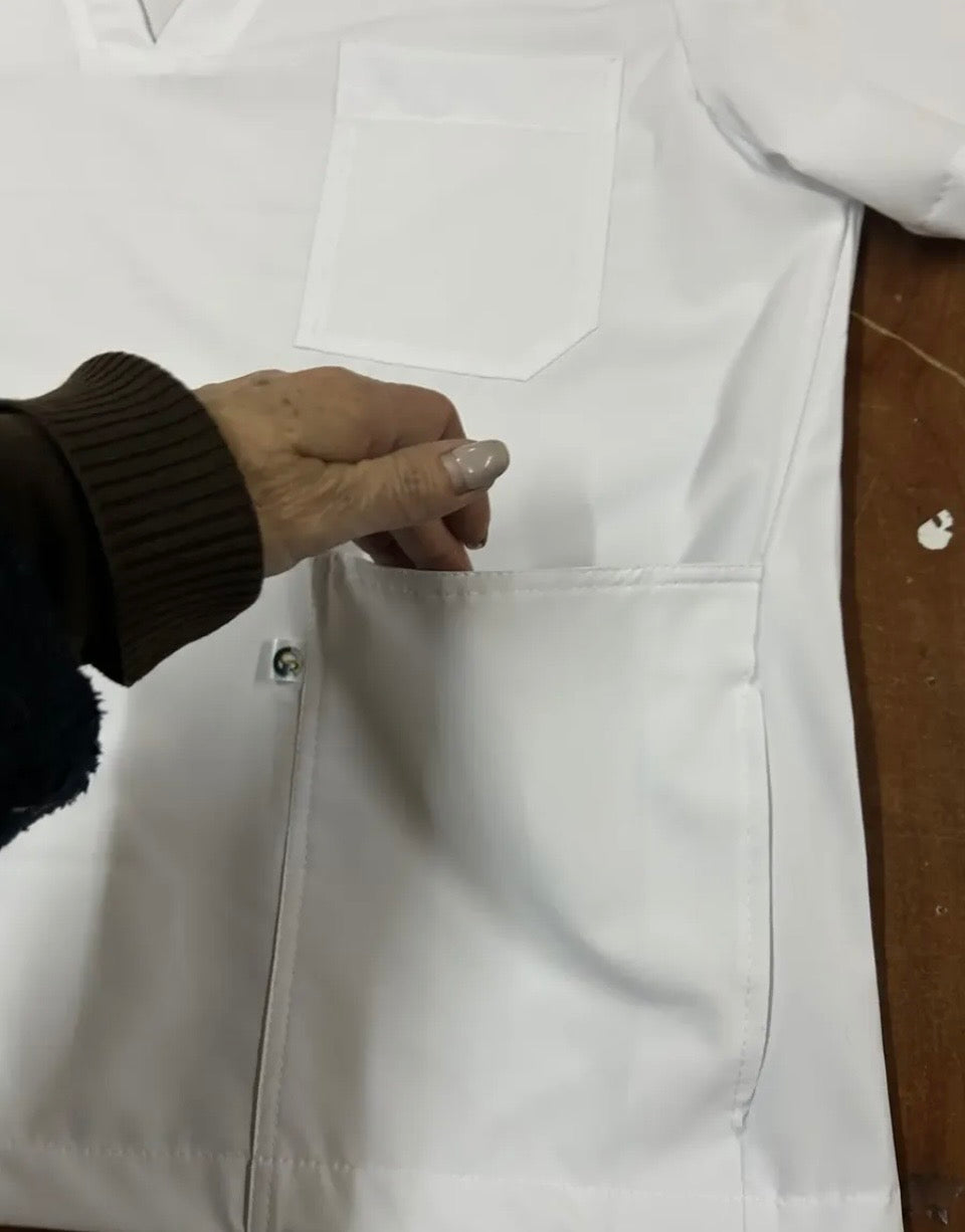 POLERA CLINICA TIPO PABELLON VARON ANTIFLUIDO