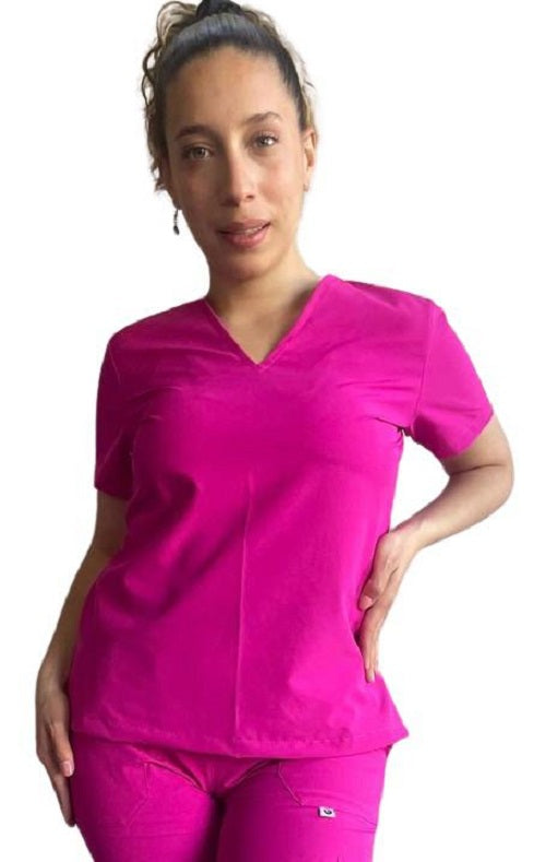 UNIFORME ESTETICA ANTIFLUIDO MANGA CORTA MODELO LUISA