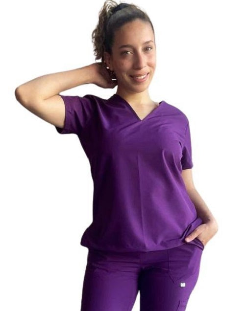 UNIFORME ESTETICA ANTIFLUIDO MANGA CORTA MODELO LUISA