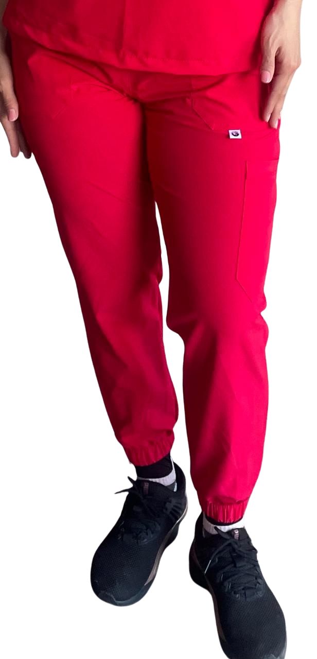 PANTALON CLINICO MODELO JOGGER CON ELASTICO SPANDEX ANTIFLUIDO