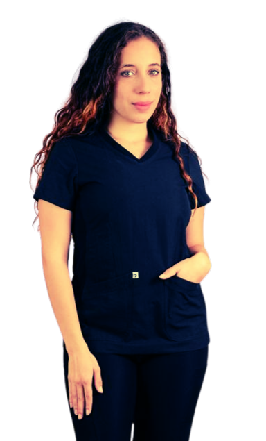 CHAQUETILLA CLINICA POLICOTON CON TELA AJUSTABLE EN LOS COSTADOS