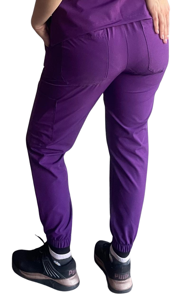 PANTALON CLINICO MODELO JOGGER CON ELASTICO SPANDEX ANTIFLUIDO